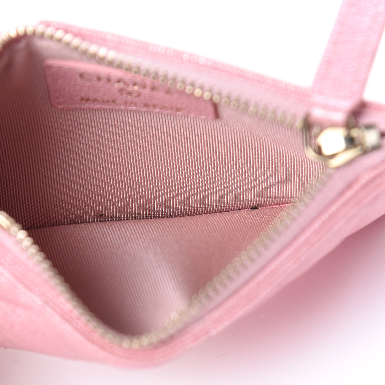 Chanel Iridescent Caviar Quilted Flap Zip Card Holder Pink 5 of 8