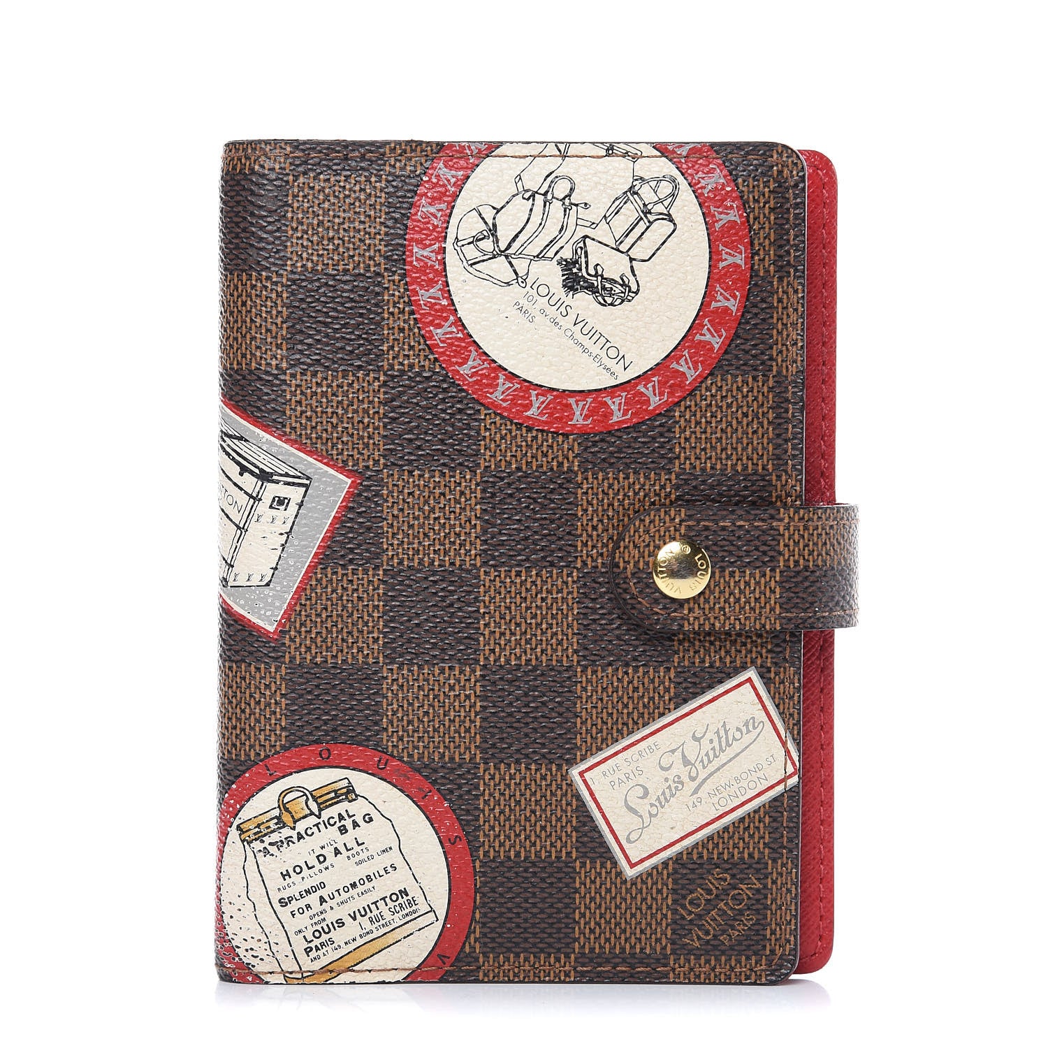 Louis Vuitton Damier Ebene Patch Small Ring Agenda Cover 1 of 11