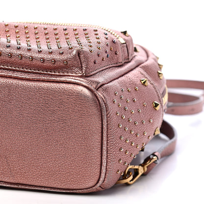 MCM Metallic Calfskin Stud X-Mini Stark Bebe Boo Backpack Pink 8 of 8