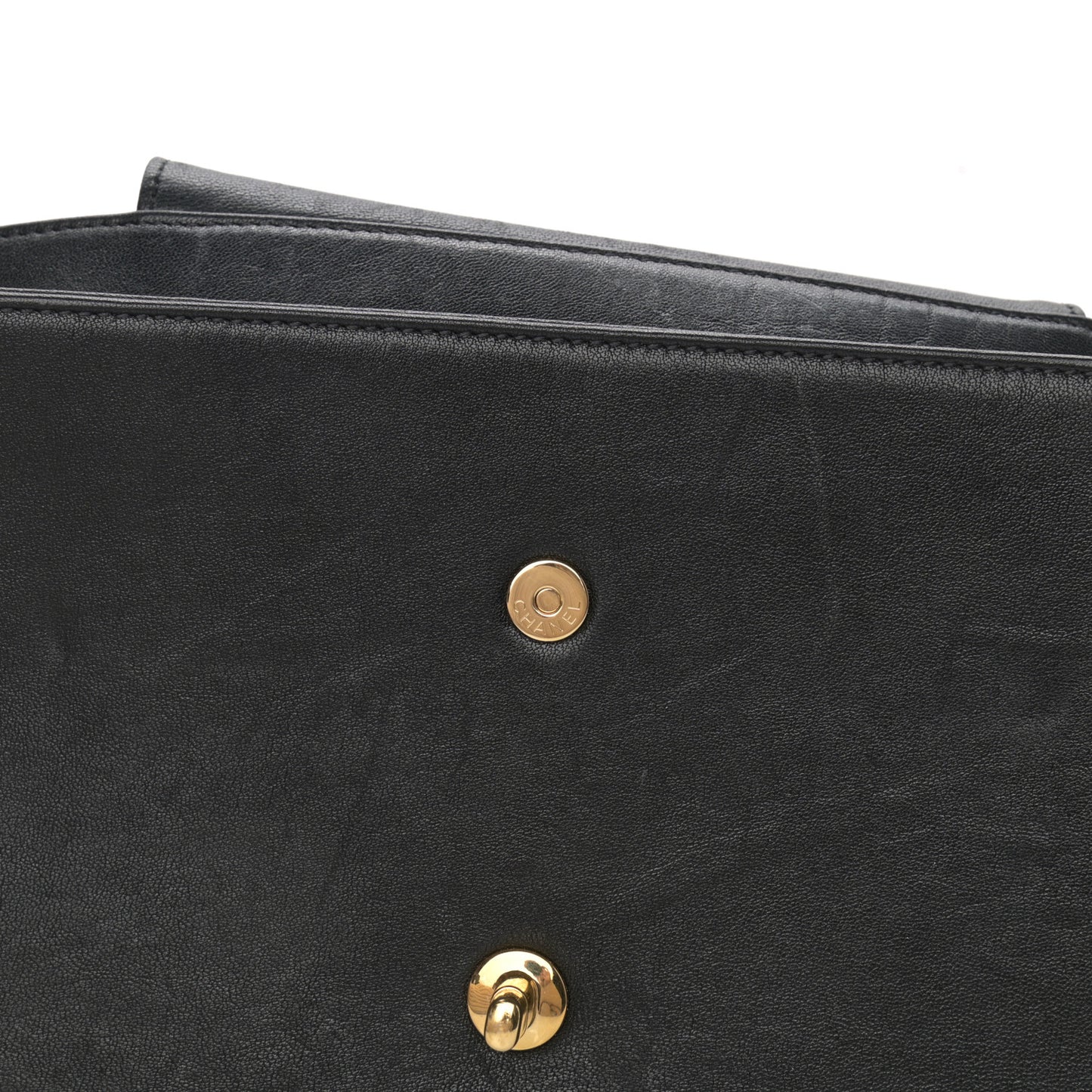 Sheepskin Quilted Vintage Mademoiselle Flap Black