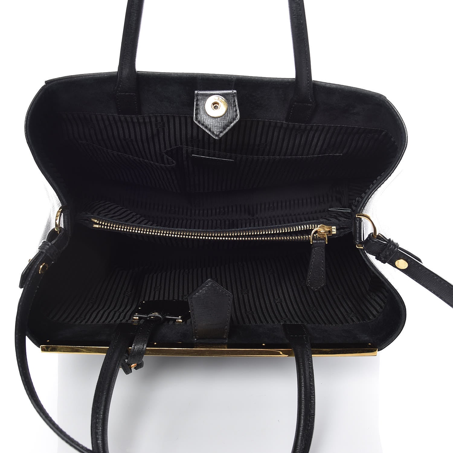 Fendi Vitello Elite Regular 2Jours Tote Black 6 of 23