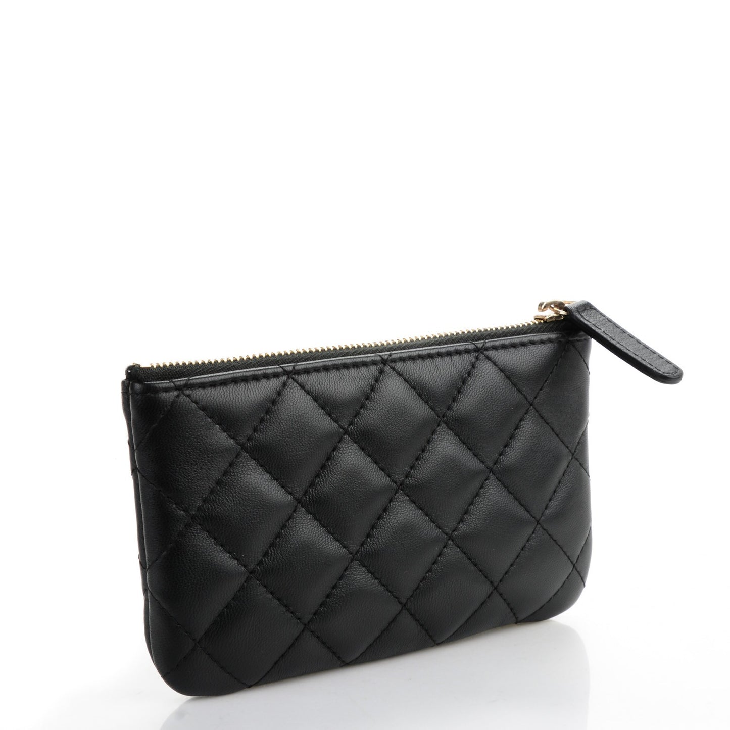Lambskin Quilted Coin Purse Black