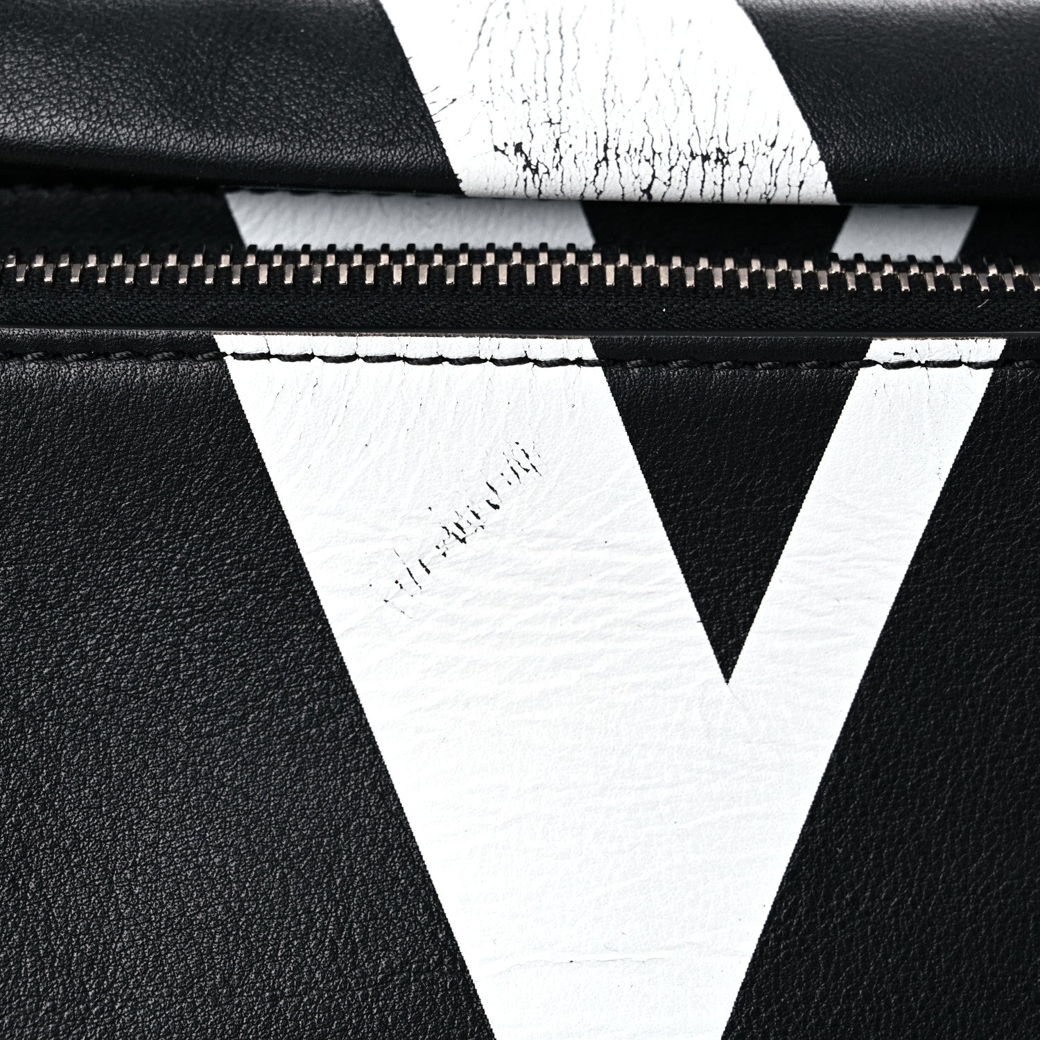 Valentino Garavani Calfskin Go Logo Belt Bag Black White 12 of 18
