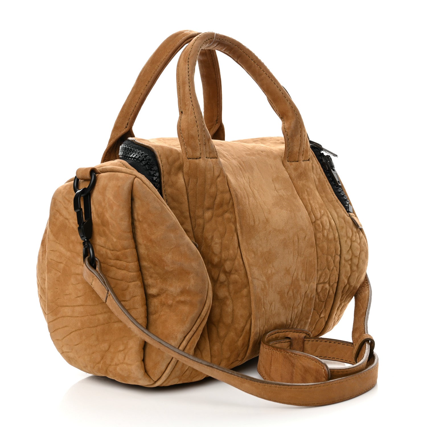 Alexander Wang Nubuck Mini Rockie Matte Black Hardware Tan 3 of 9