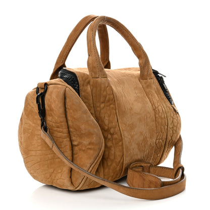 Alexander Wang Nubuck Mini Rockie Matte Black Hardware Tan 3 of 9