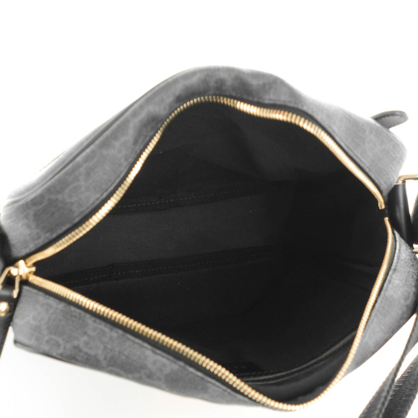 GG Plus Monogram Web Messenger Bag Black