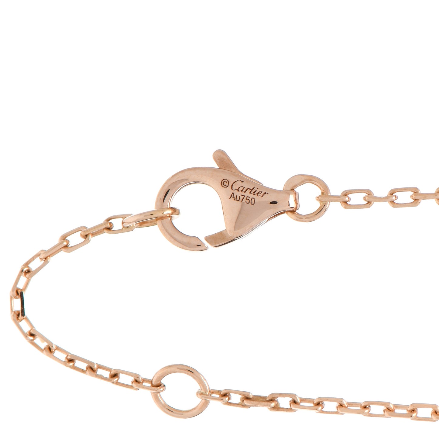 18K Pink Gold Diamond Logo De Cartier Bracelet