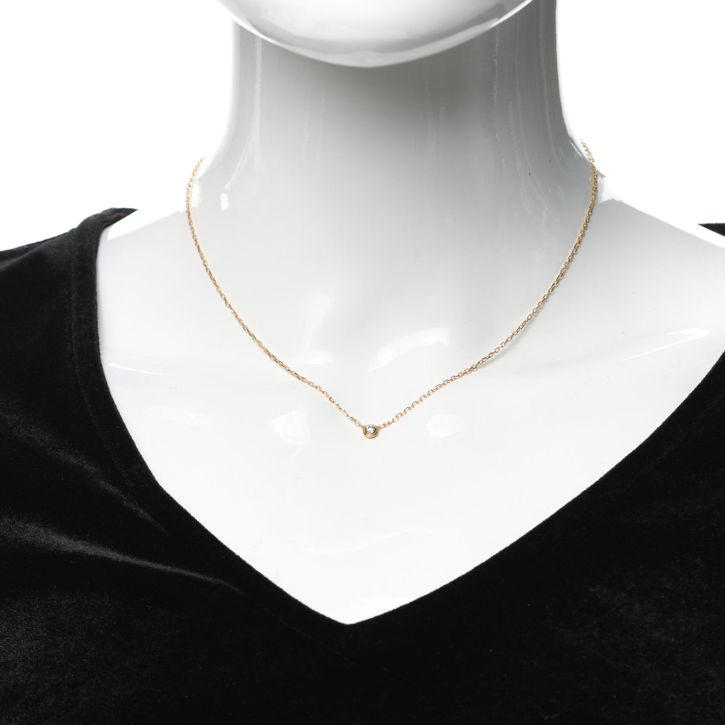 18K Yellow Gold Diamond SM D'Amour Pendant Necklace