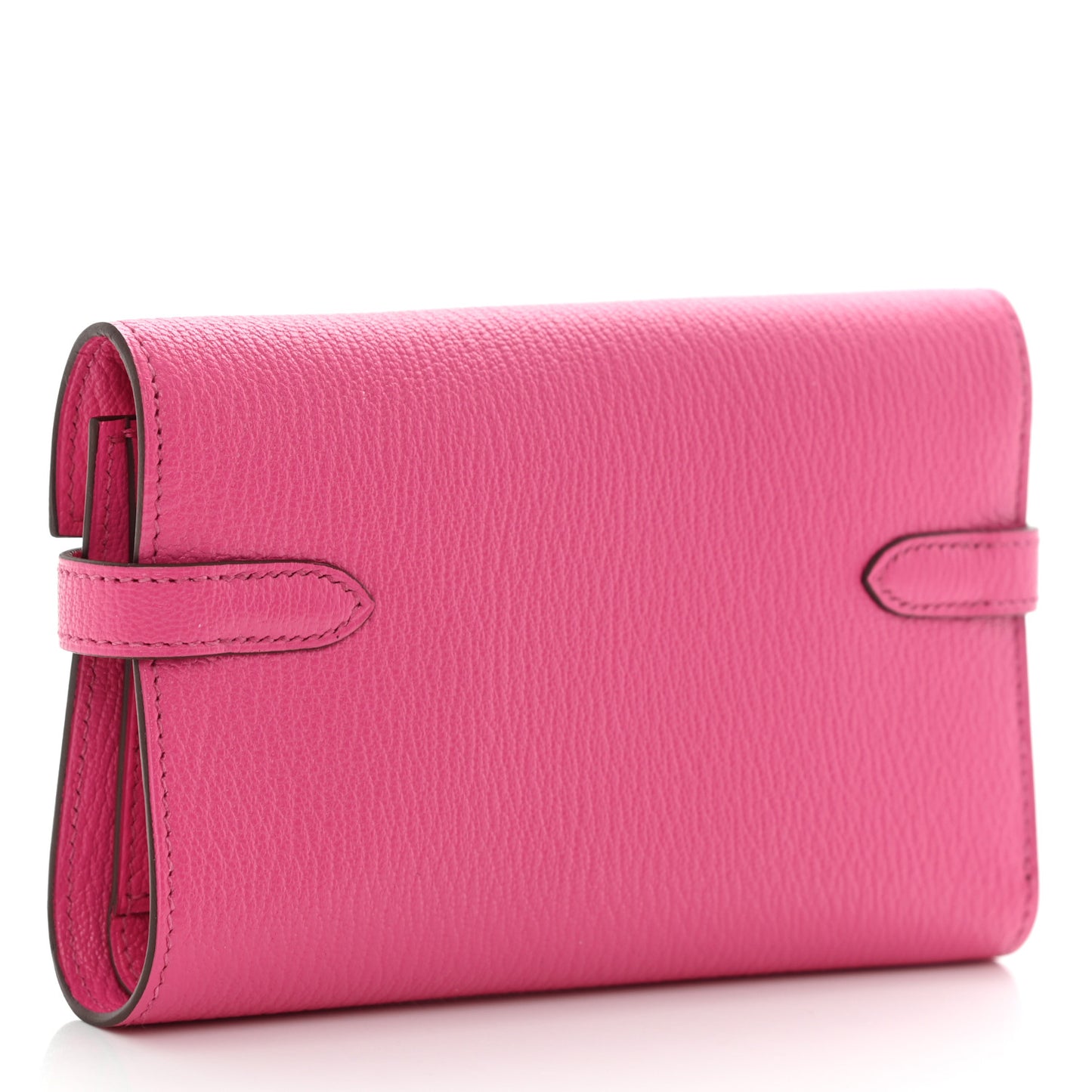 Chevre Mysore Medium Kelly Wallet Rose Shocking