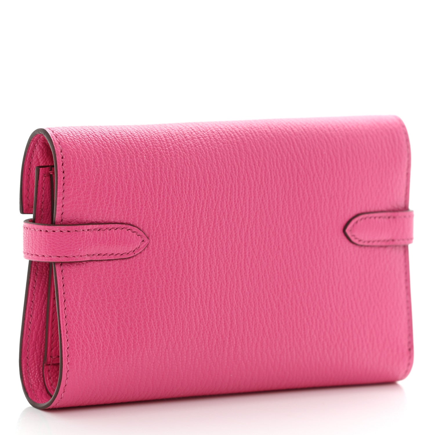 Hermes Chevre Mysore Medium Kelly Wallet Rose Shocking 3 of 8