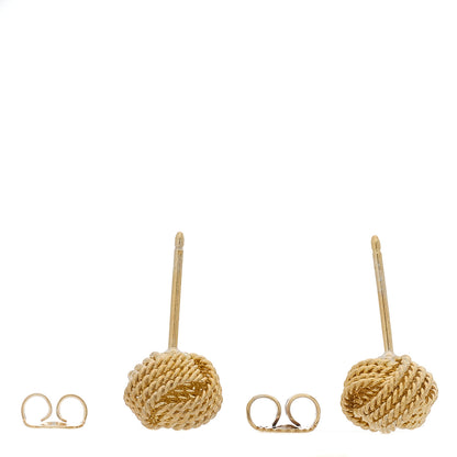 Tiffany 18K Yellow Gold Twist Knot Earrings 3 of 4