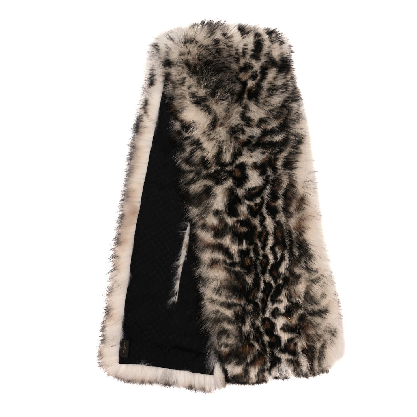 LV Fox Fur Monogram Scarf