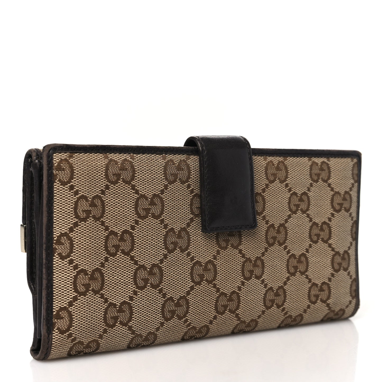 Monogram Margaux Calfskin Dice Continental Wallet Beige Ebony Dark Brown