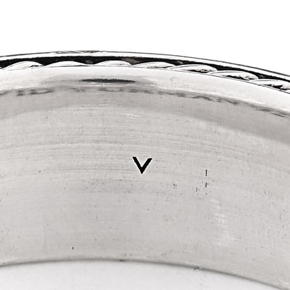 David Yurman Sterling Silver Diamond Streamline Two-Row Band Ring 57 8 5 of 5