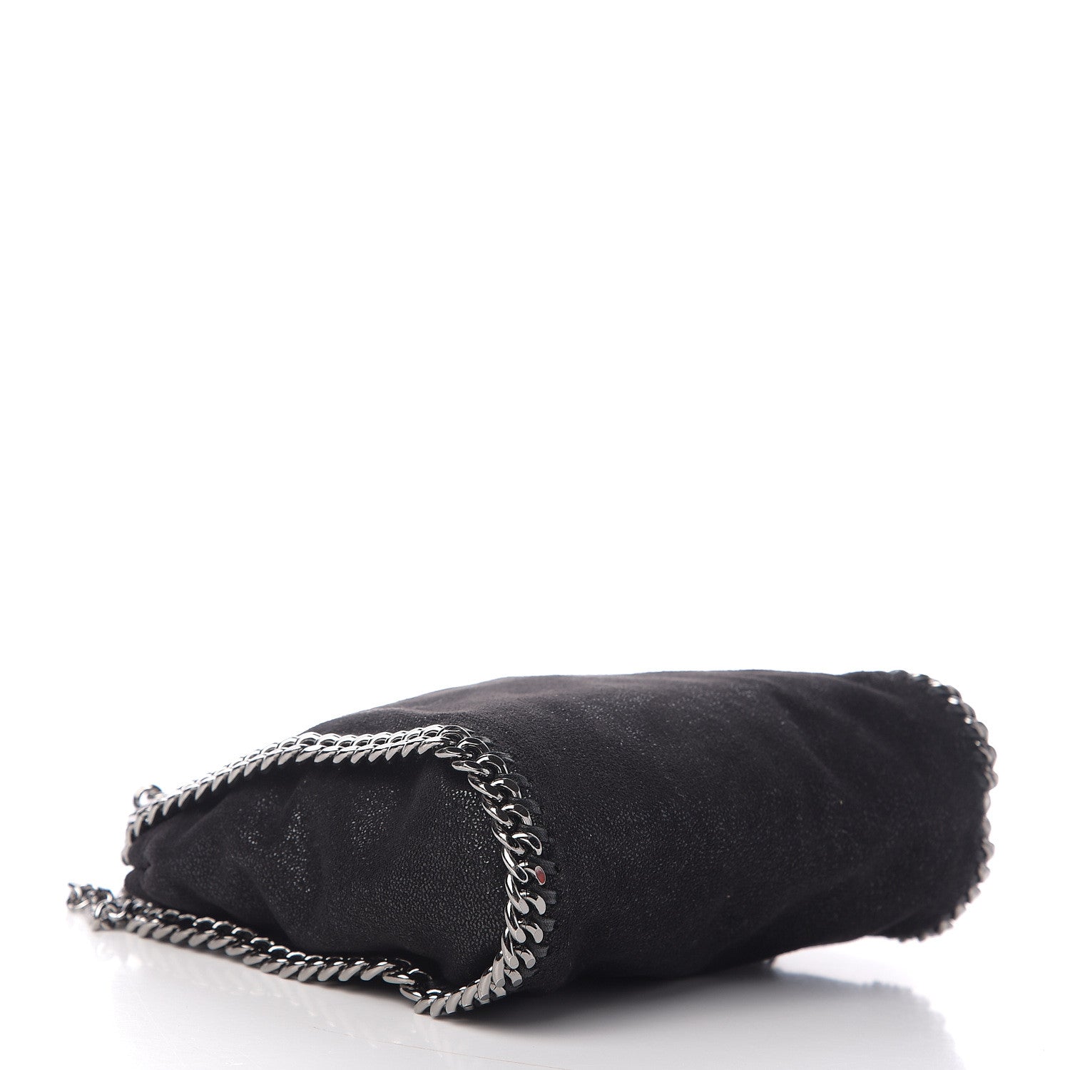 Stella McCartney Shaggy Deer Mini Falabella Fold Over Tote Black 3 of 8