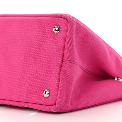 Prada Canvas Grommet Canapa Tote Pink 11 of 17