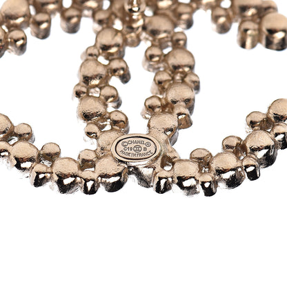 Chanel Pearl Crystal CC Earrings Gold 3 of 4