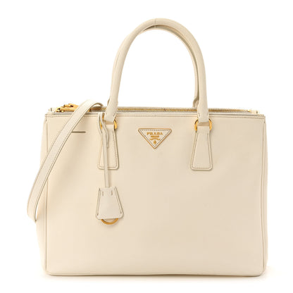 Prada Saffiano Medium Galleria Double Zip Tote Talco 1 of 24