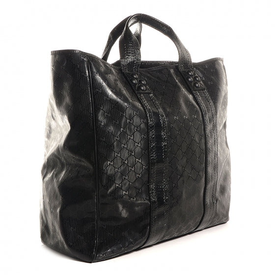 Imprime Monogram Medium GG Tote Black