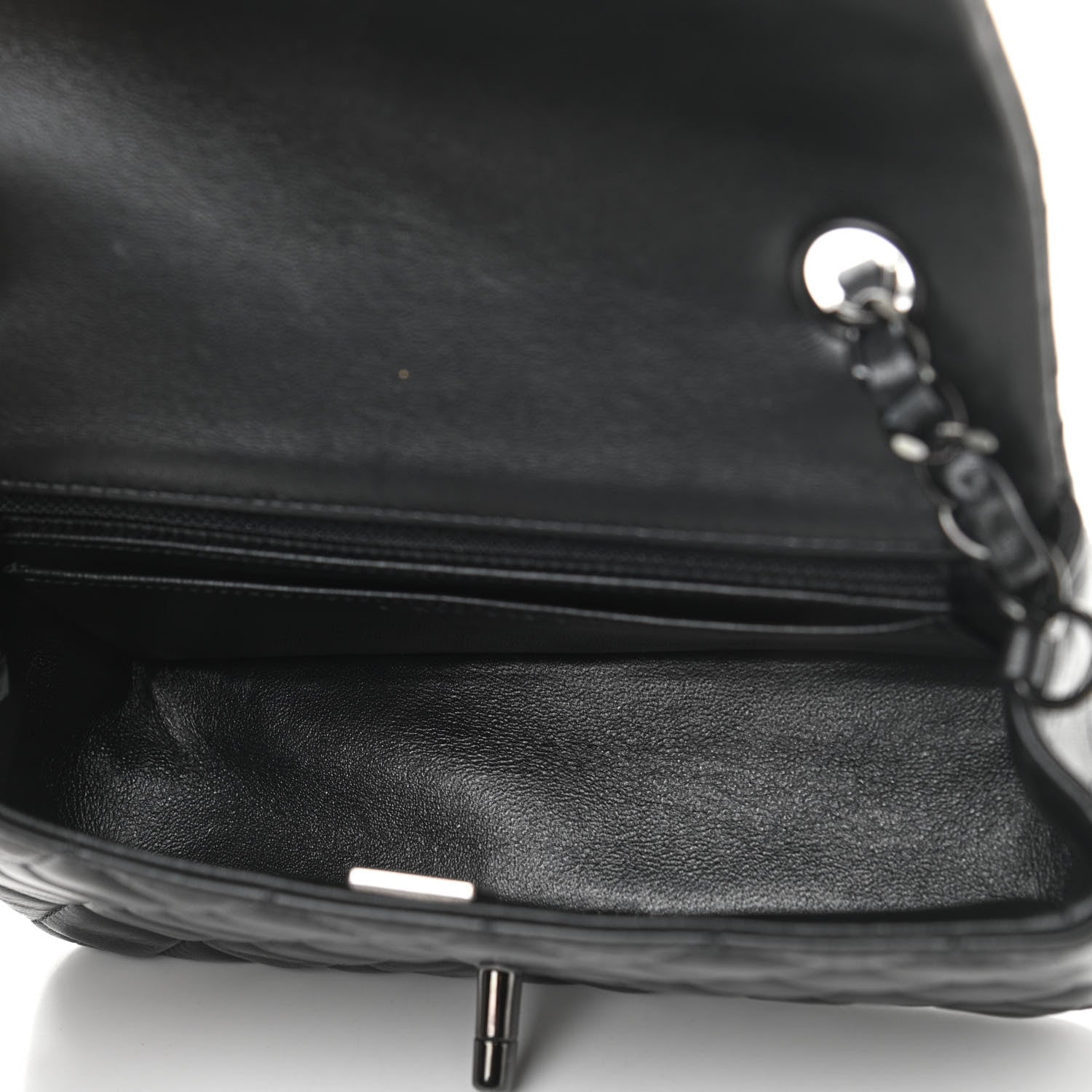 Chanel Lambskin Quilted Mini Rectangular Flap So Black 4 of 9