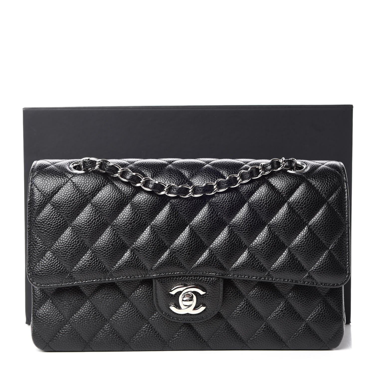 Chanel Caviar Quilted Medium Double Flap Black 9 of 9