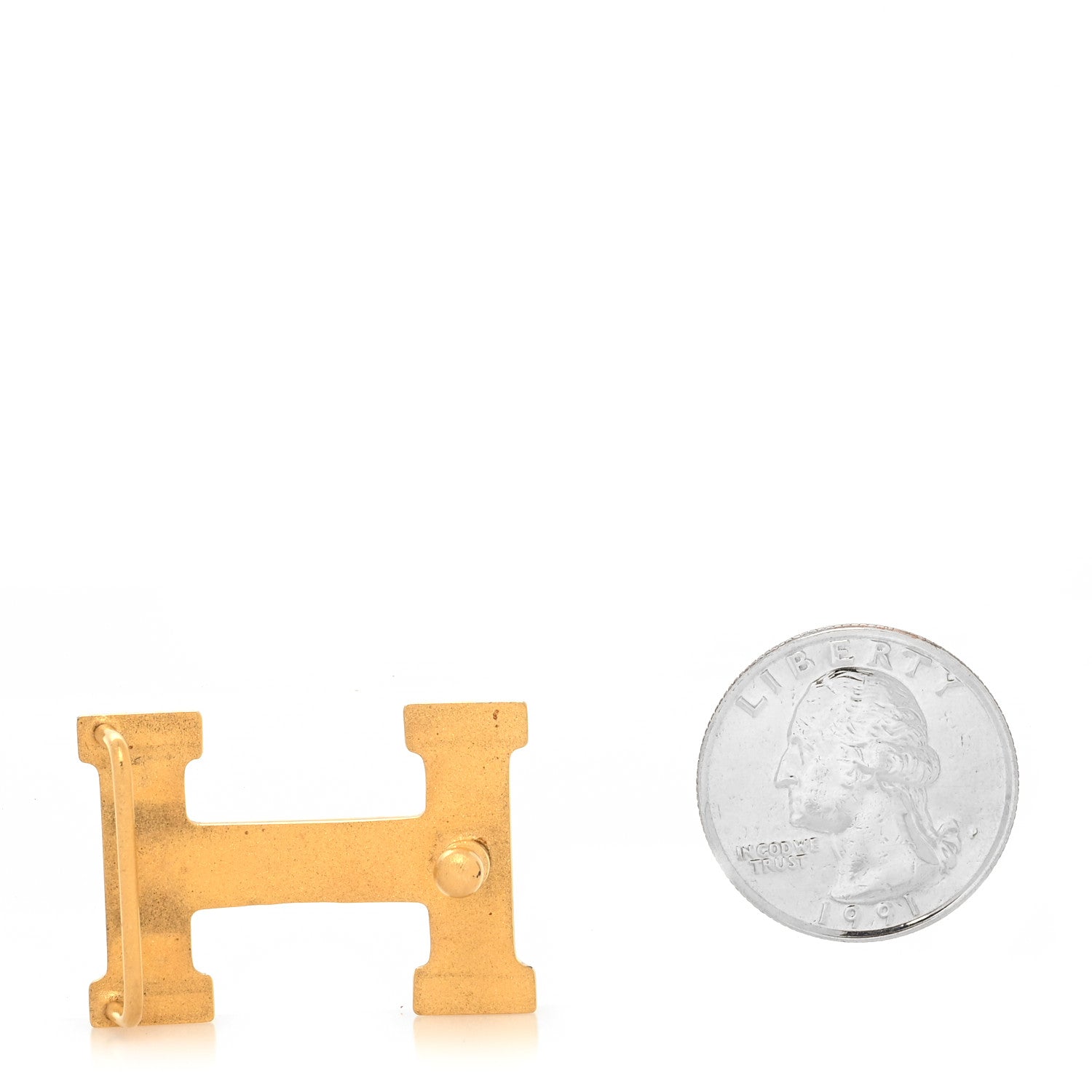 Hermes Polished 24mm H Belt Buckle Gold 2 of 3