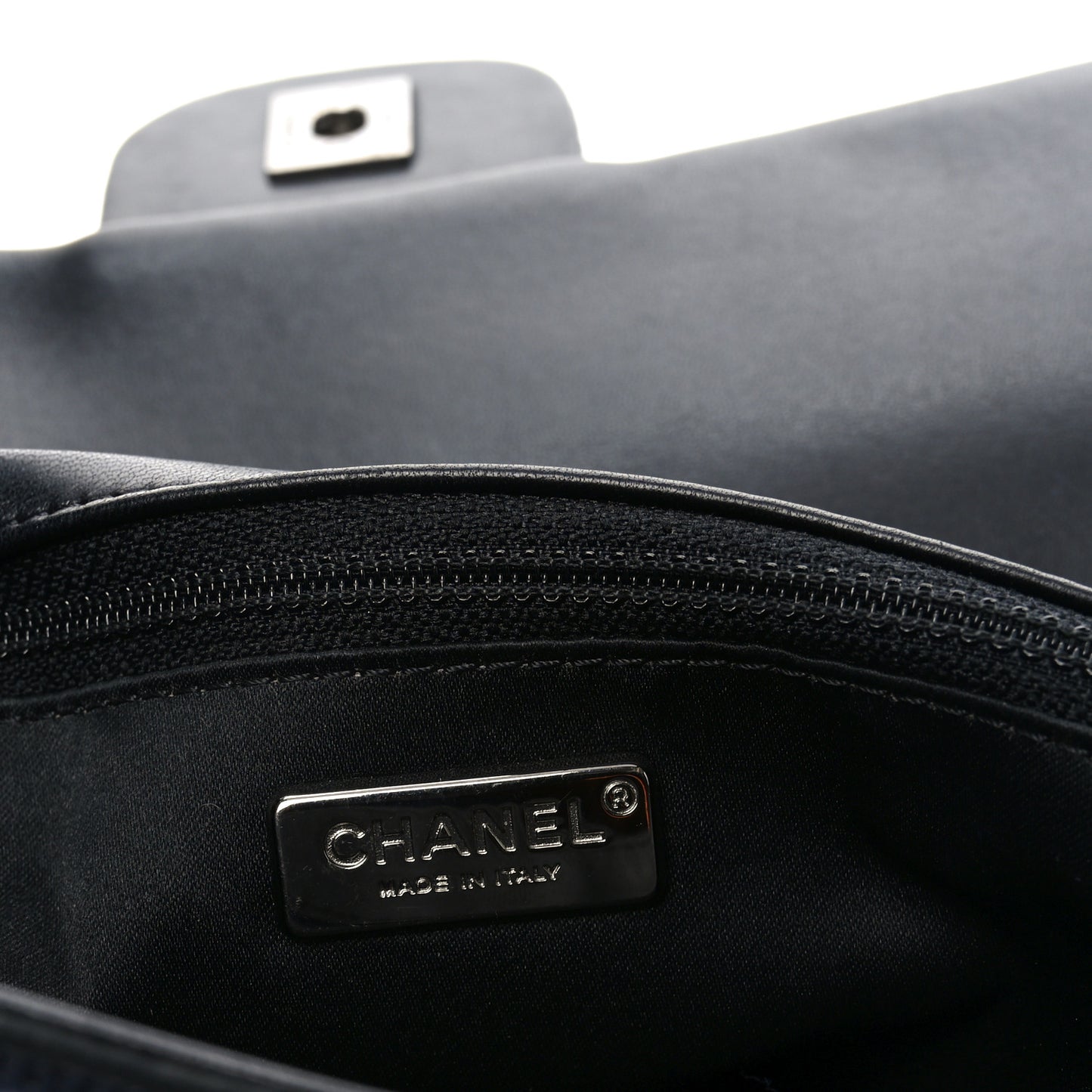 Sequin Quilted Small Single Flap Black Silver