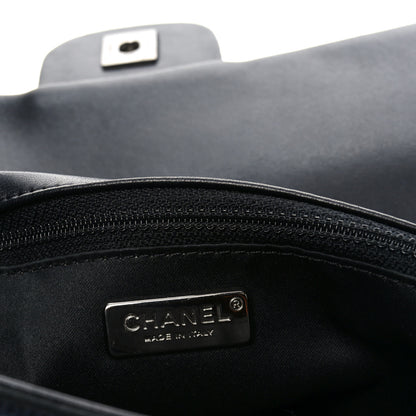 Chanel Sequin Quilted Small Single Flap Black Silver 6 of 10