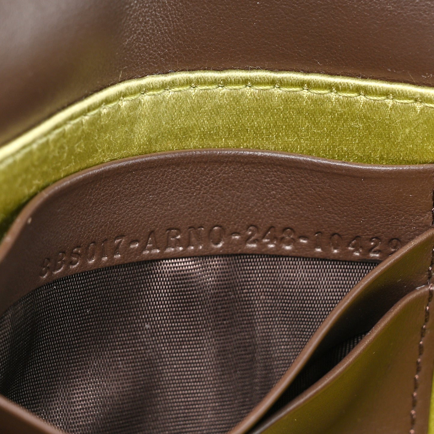 Sequin Paillettes Vitello Grace Karung Effect FF Mini Baguette Ginepro