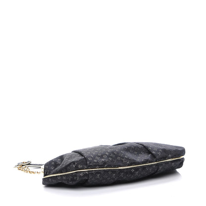 Louis Vuitton Satin Monogram Aumoniere Clutch Black 5 of 8
