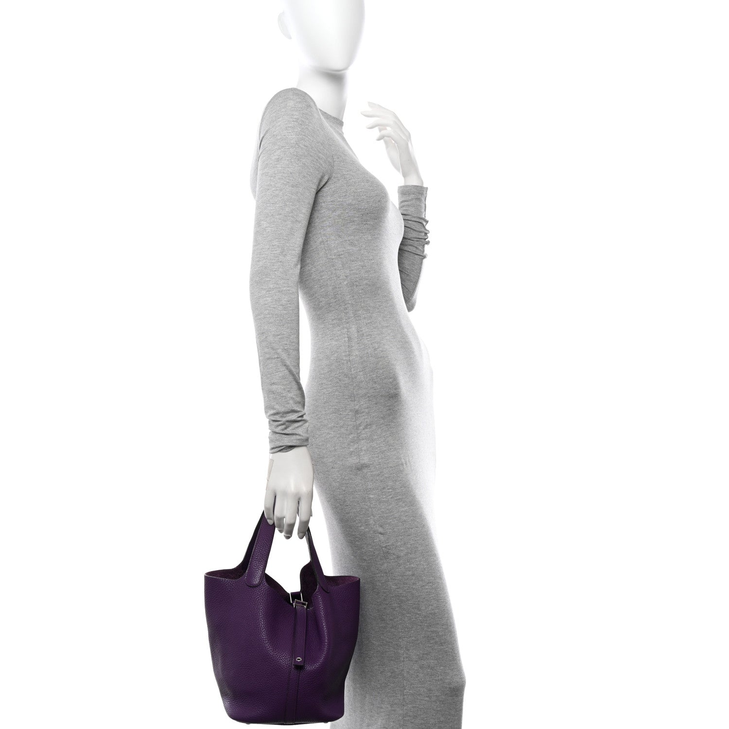 Hermes Taurillon Clemence Picotin Lock 22 MM Ultraviolet 2 of 12