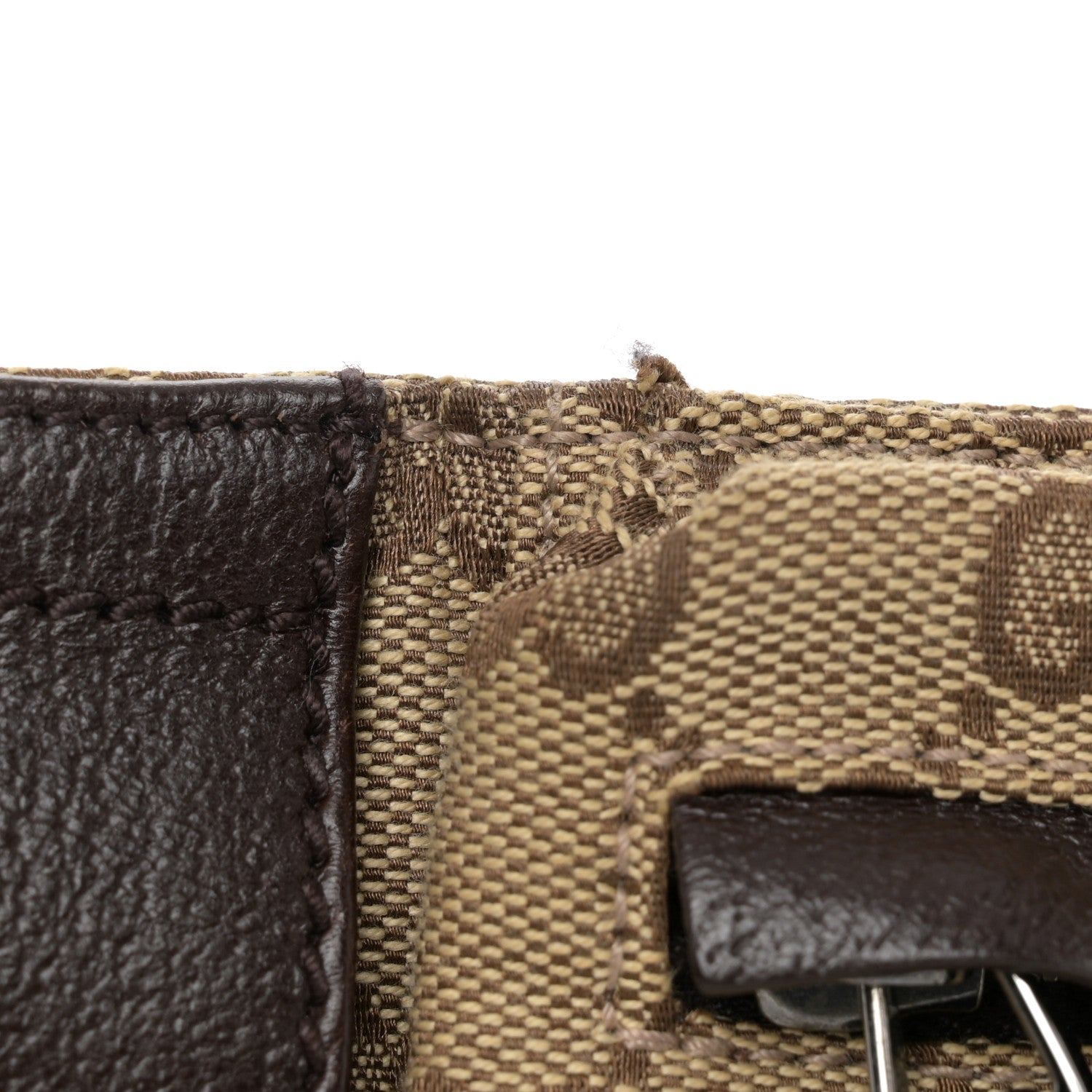 Gucci GG Monogram Double Pocket Belt Bag Dark Brown 12 of 13