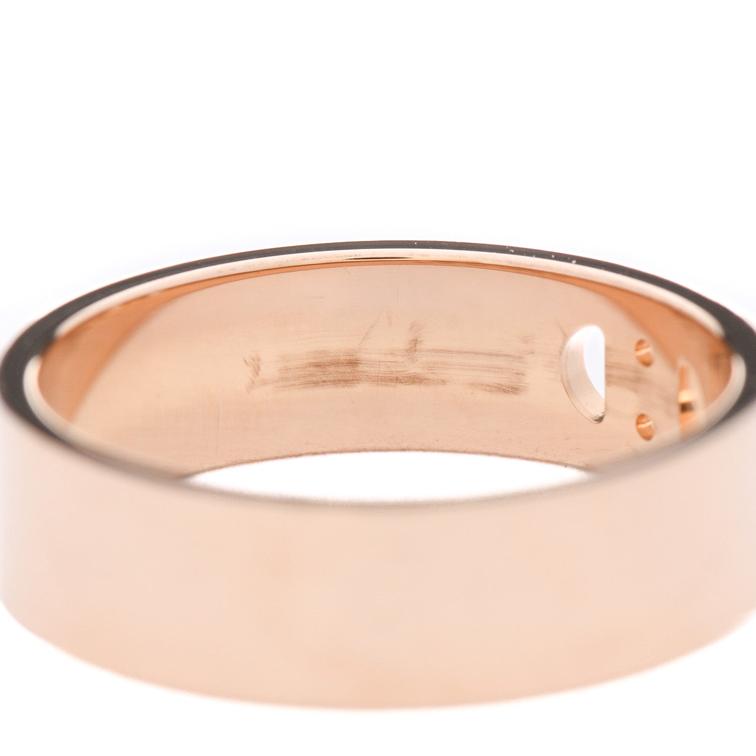 Hermes 18K Rose Gold Diamond PM H D'Ancre Ring 54 7 4 of 5