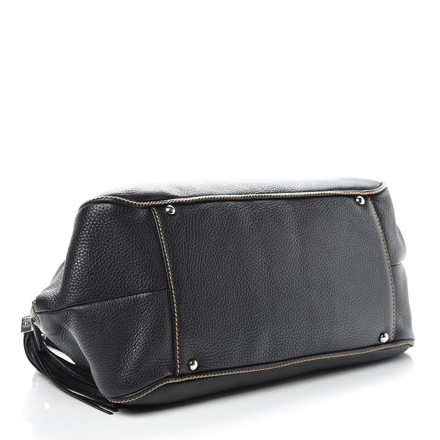 Calfskin Tassel Satchel Black