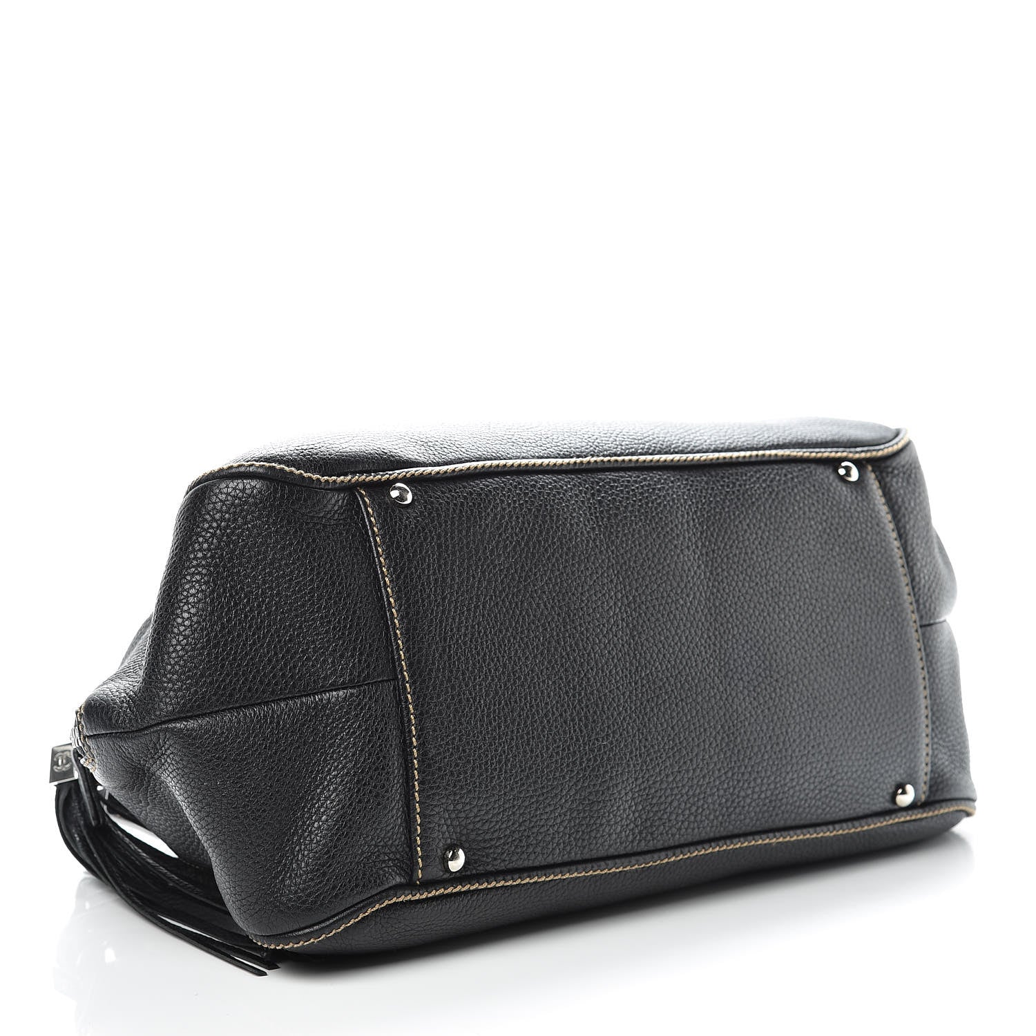 Chanel Calfskin Tassel Satchel Black 4 of 12