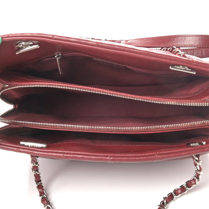 Chanel Caviar Quilted Timeless CC Soft Tote Dark Red 4 of 7