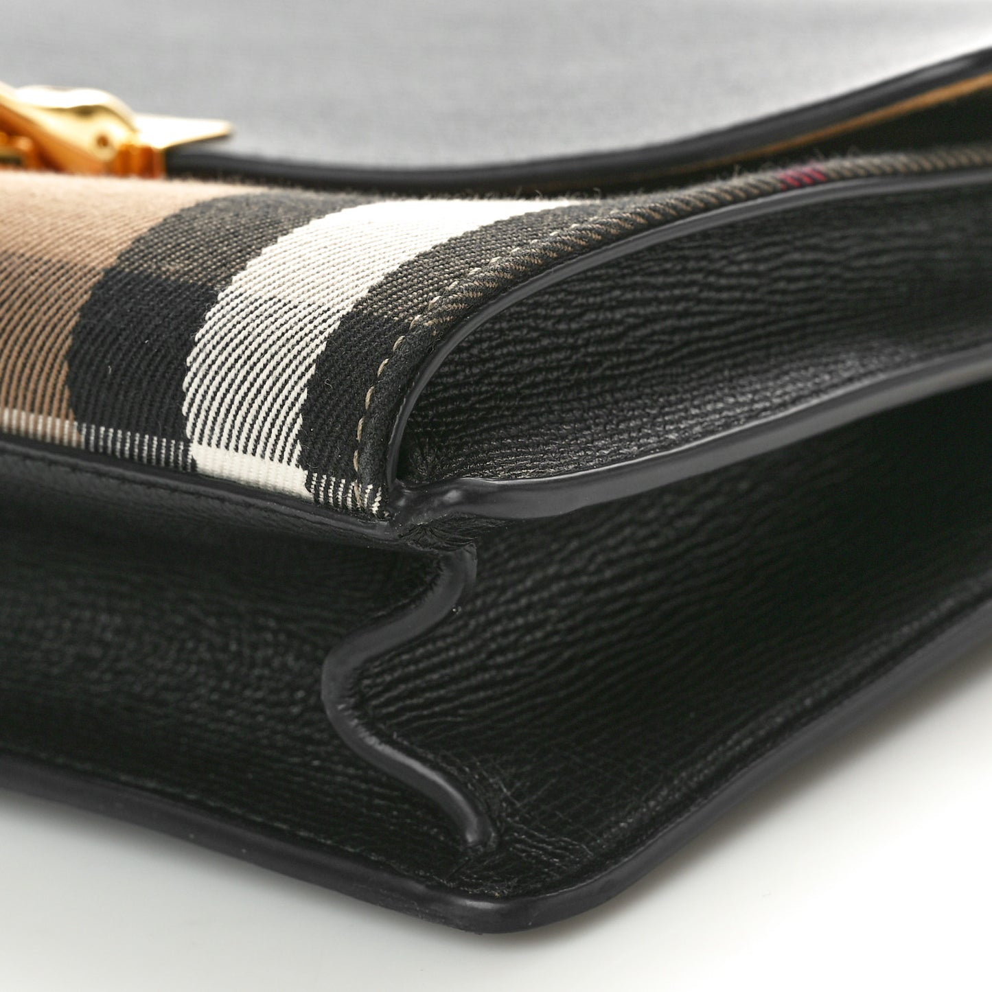 Derby Calfskin House Check Baby Macken Crossbody Bag Black