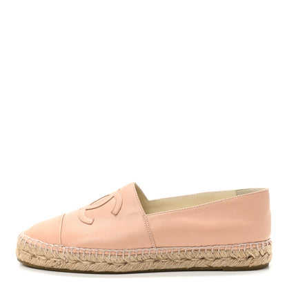 Chanel Lambskin CC Espadrilles 40 Nude 1 of 9