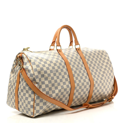 Louis Vuitton Damier Azur Keepall Bandouliere 55 3 of 15