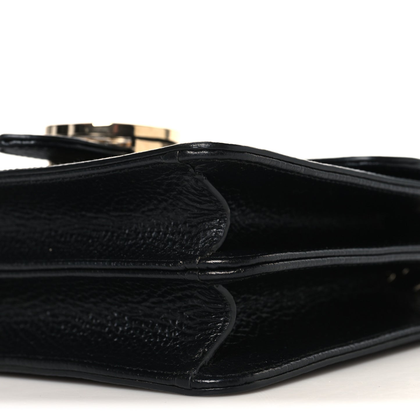 Dollar Calfskin Small Interlocking G Shoulder Bag Black