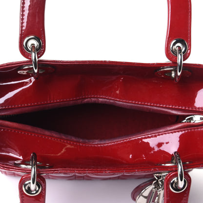 Christian Dior Patent Cannage Medium Lady Dior Red 3 of 4