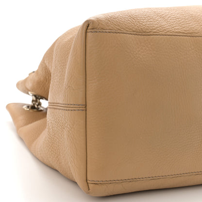 Gucci Pebbled Calfskin Large Soho Chain Shoulder Bag Nude 9 of 15