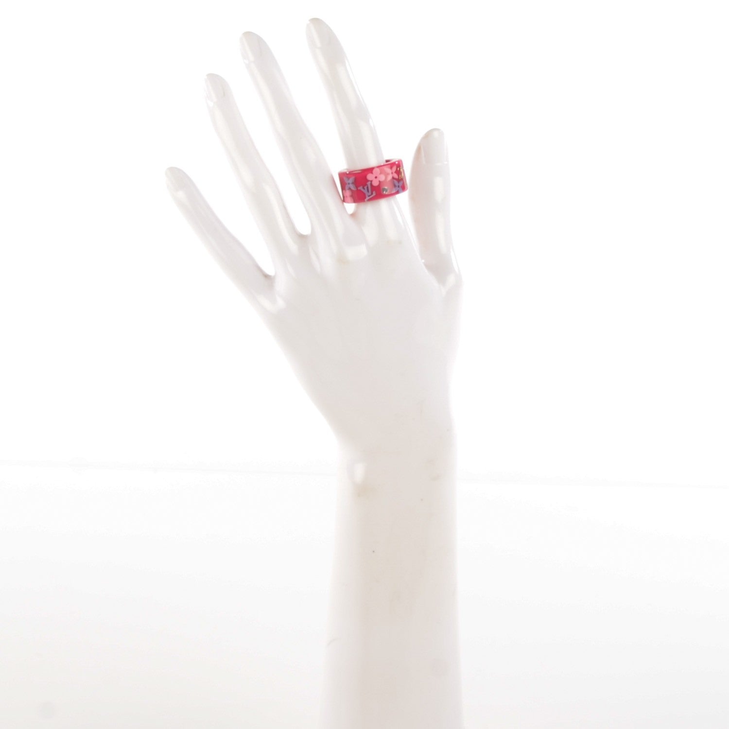 Louis Vuitton Resin Monogram Farandole Ring M Framboise 2 of 4