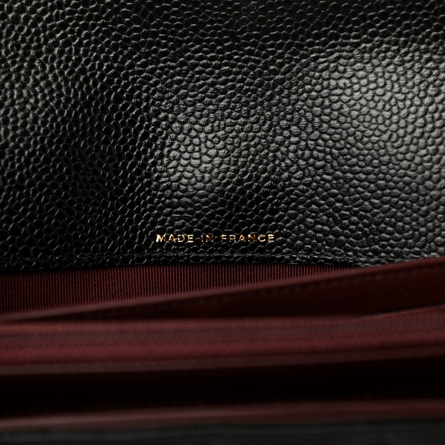 Caviar Quilted Large Gusset Flap Wallet Black
