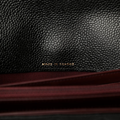 Chanel Caviar Quilted Large Gusset Flap Wallet Black 7 of 10