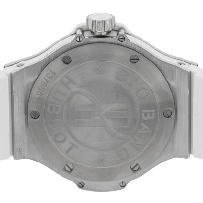 Hublot Stainless Steel Rubber Diamond Pave Bezel 38mm Big Bang Quartz Watch White 361.SE.2010.RW.1104 4 of 5