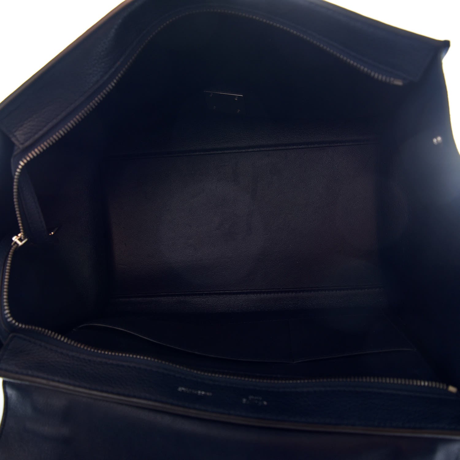 Celine Drummed Calfskin Suede Medium Trapeze Navy 8 of 9