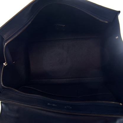 Celine Drummed Calfskin Suede Medium Trapeze Navy 8 of 9