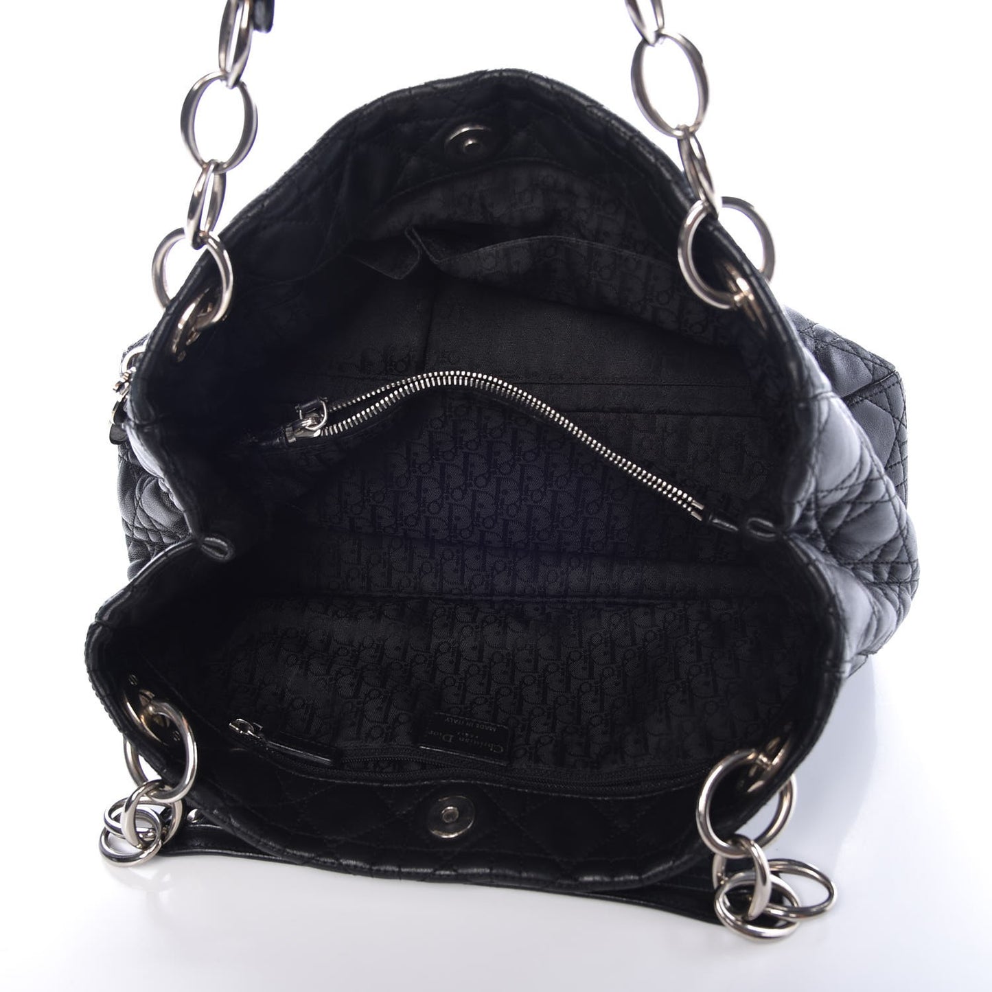 Lambskin Cannage Lady Dior Shoulder Bag Black