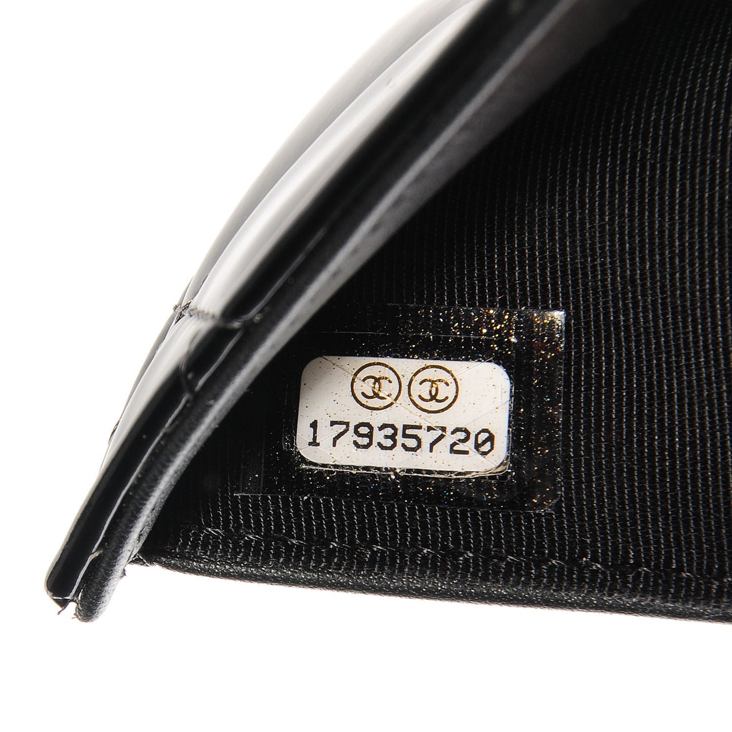 Patent Quilted Large Flap Wallet Black